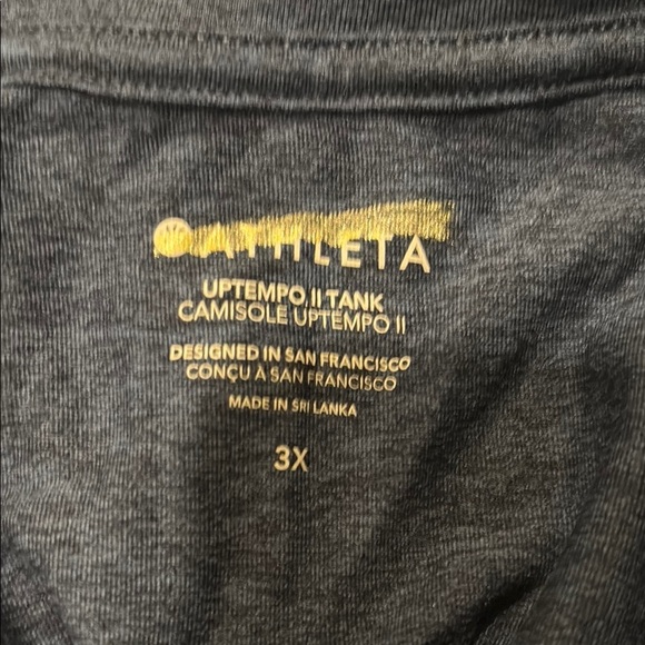 Athleta Blue Cut Out Relaxed Tank Top - Picture 4 of 5